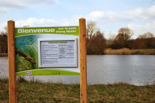 Panneaux d'information aux étangs Muller