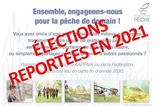 Elections reportées en 2021 !