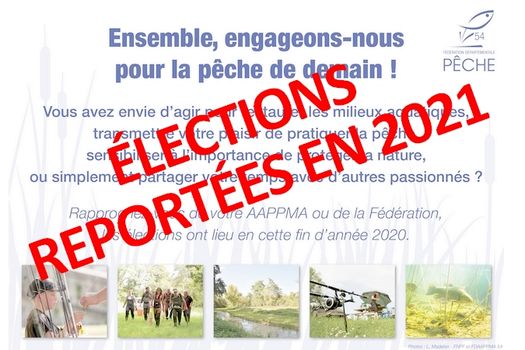 Elections reportées en 2021 !